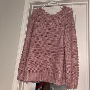 For The Republic Pastel Pink Hand Knit Sweater